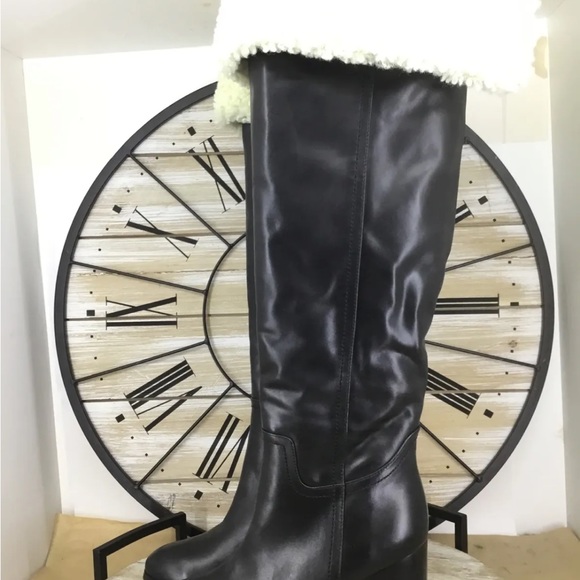 Jeffrey Campbell Black and White Over the Knee Boots - Picture 4 of 10
